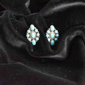 Turquoise Stud Sterling Silver Earrings